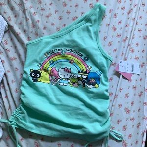 Hello Kitty One Shoulder Tank Good For Summer Hello Kitty And Friends